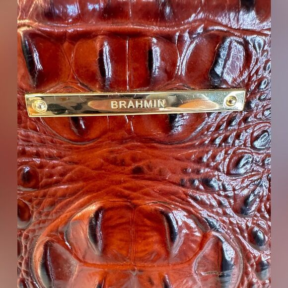 BRAHMIN PARIS PECAN MELBOURNE CROC EMBOSSED LEATHER - Picture 5 of 16
